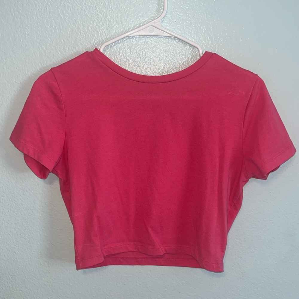Pink Cropped Shirt